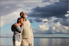 Seniors near beach